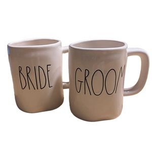 Rae Dunn Bride & Groom Wedding Mugs